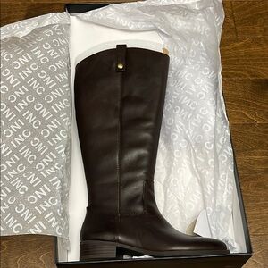 NIB, I.N.C. Leather, Wide Calf  Knee-High Boots